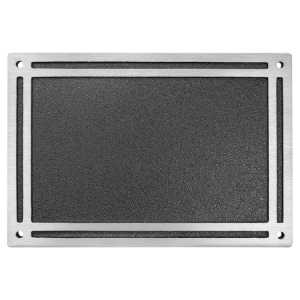 Alternative view of Silver Cast Aluminum Plaque w/ Screws