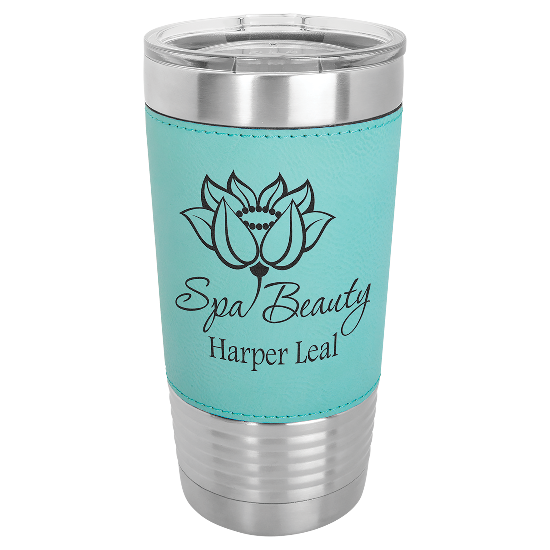 20 oz. Leatherette Tumbler with Clear Lid