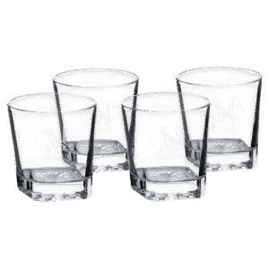 11 oz. Square Rocks Glasses in Printed Gift Box , Sold in Sets of 4