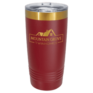 Maroon/Bright Gold ION-Plated Polar Camel 20 oz. Tumbler with Slider Lid